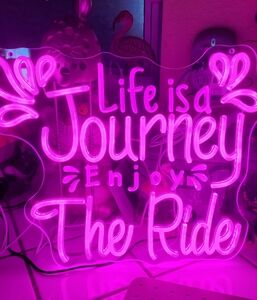 Pink Neon Sign - Life is a Journey
